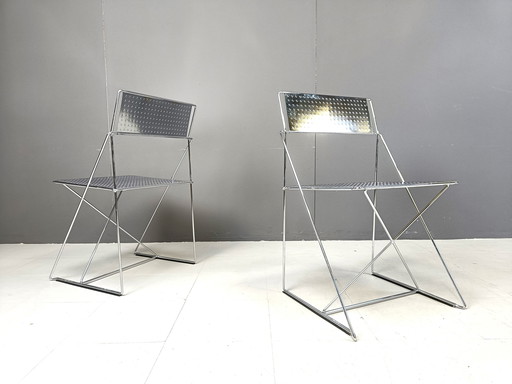 X-Line Chairs By Niels Jorgen Haugesen For Magis, 1977, Set Of 4