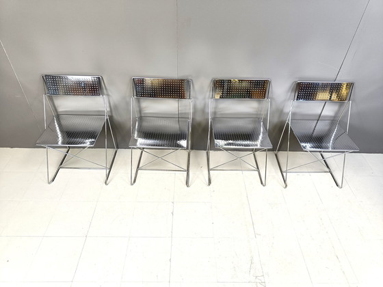 Image 1 of X-Line Chairs By Niels Jorgen Haugesen For Magis, 1977, Set Of 4