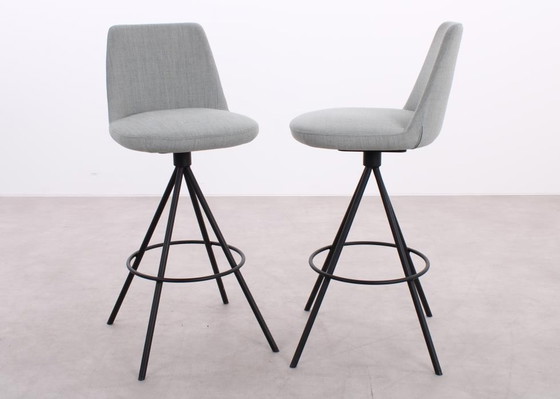 Image 1 of 2x DeBerenn Hendrix bar stool gray