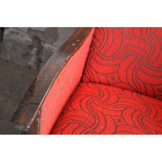 Image 1 of Pair of vintage Bauhaus steel and wood club chairs, 1940s