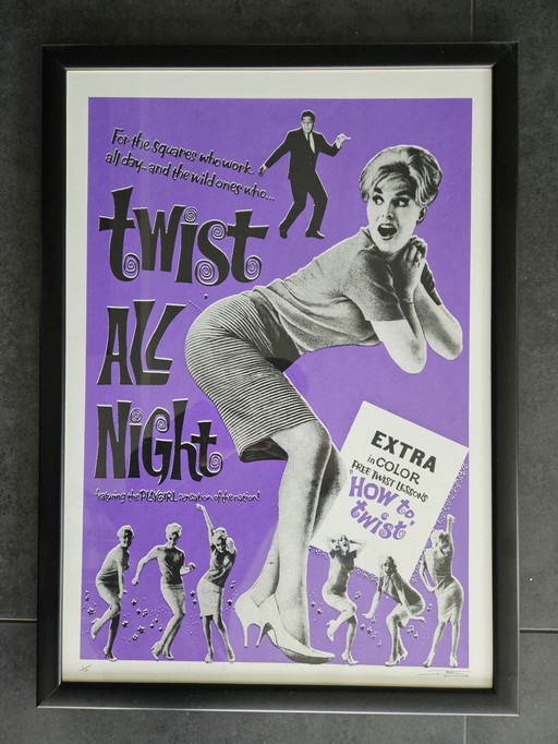 Lithographies uniques à 4 panneaux "Twist All Night" - David Studwell