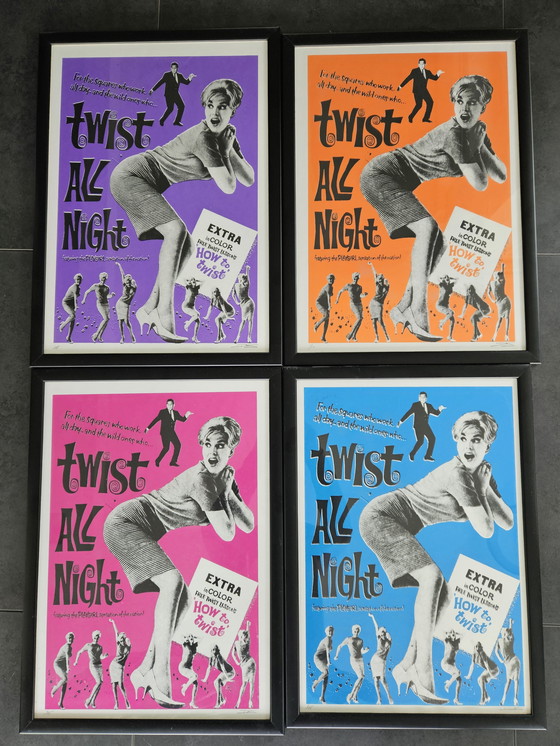 Image 1 of Unique 4-panel lithographs "Twist All Night" - David Studwell