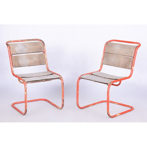 Image 1 of Pair of vintage chairs by Josef Gocar for Lázně Bělohrad, Czechia 1930s