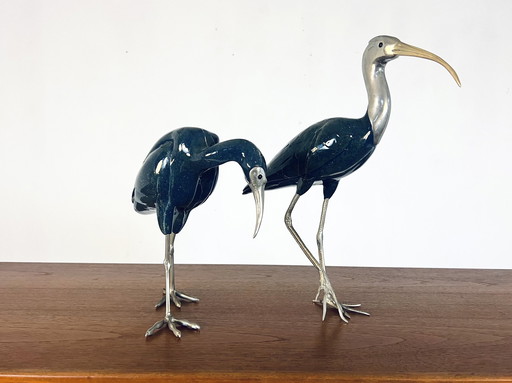 Set Ibises In Nickel & Ceramic