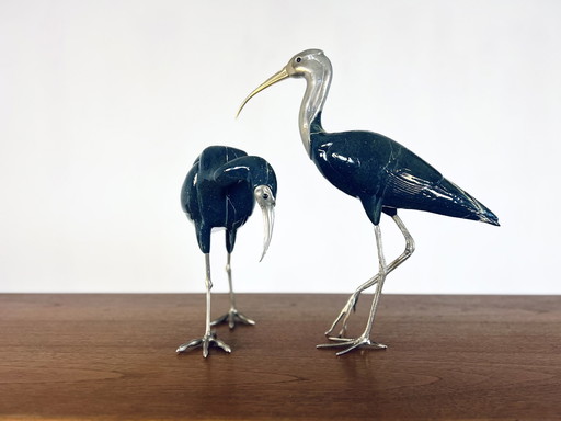 Set Ibises In Nickel & Ceramic