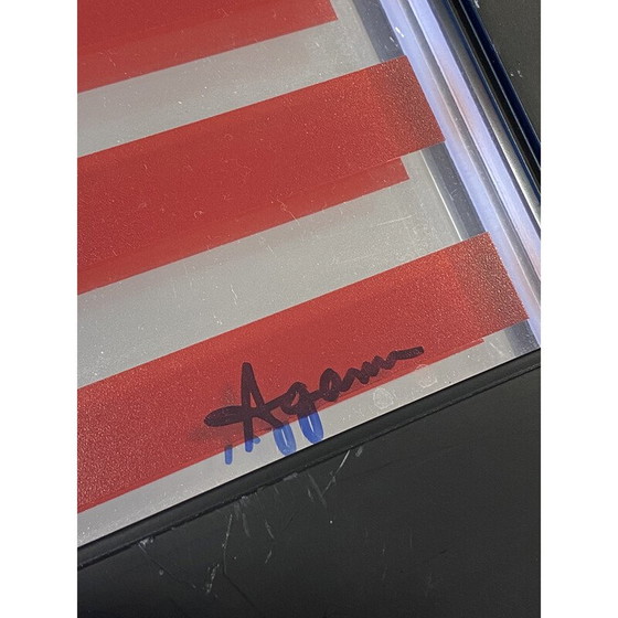 Image 1 of Serigrafia vintage su specchio "Bandiera americana"