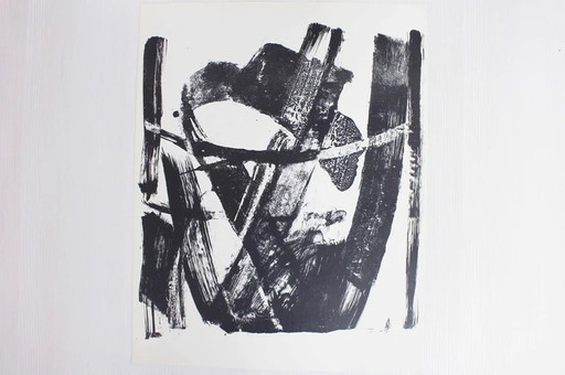 Lithograph by Swiss artist Bernd Völkle 1963