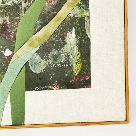 Image 1 of Vintage rug in embroidered fabric by Rita Mortensen, Denmark 1990