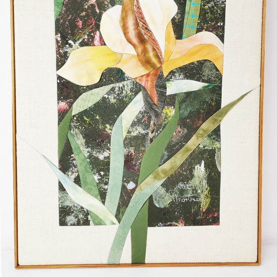 Image 1 of Vintage rug in embroidered fabric by Rita Mortensen, Denmark 1990