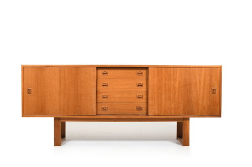 Danish Sled Leg Sideboard in Oak, 1960s.