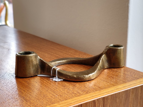 Image 1 of Vintage Brutalist Michael Harjes Candlestick Candle holder