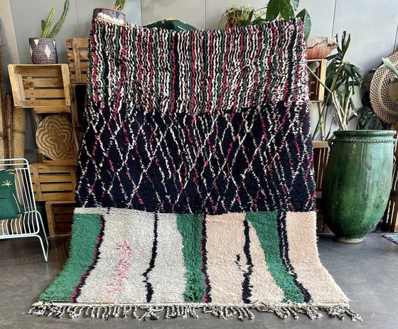 Image 1 of Tapis berbère marocain en laine colorée
