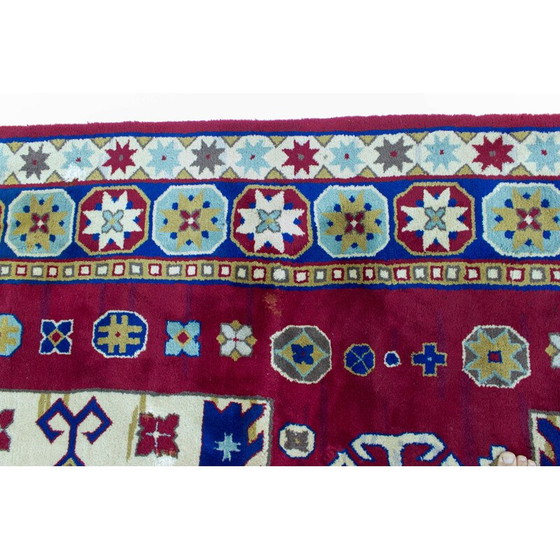 Image 1 of Hand-knotted vintage Kazak rug with geometric patterns, 1960