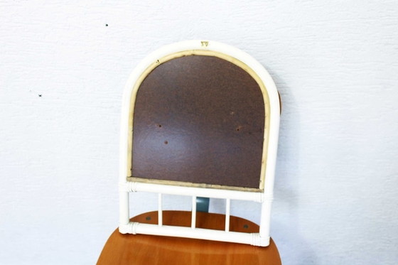 Image 1 of Vintage white rattan mirror