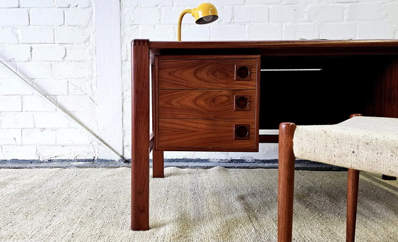 Image 1 of H P Hansen Desk 60S Mid - Century Vintage Office Desk Office Teak