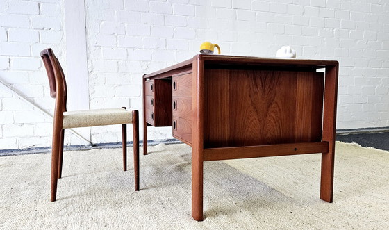 Image 1 of H P Hansen Desk 60S Mid - Century Vintage Office Desk Office Teak