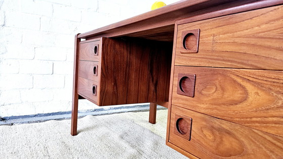 Image 1 of H P Hansen Desk 60S Mid - Century Vintage Office Desk Office Teak