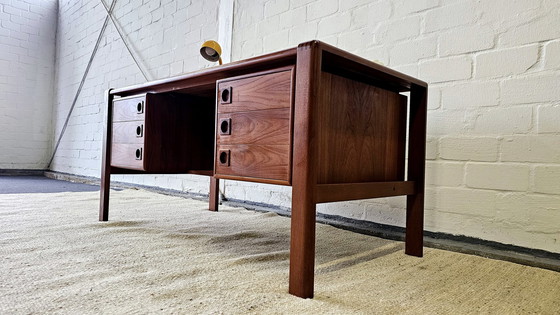 Image 1 of H P Hansen Desk 60S Mid - Century Vintage Office Desk Office Teak