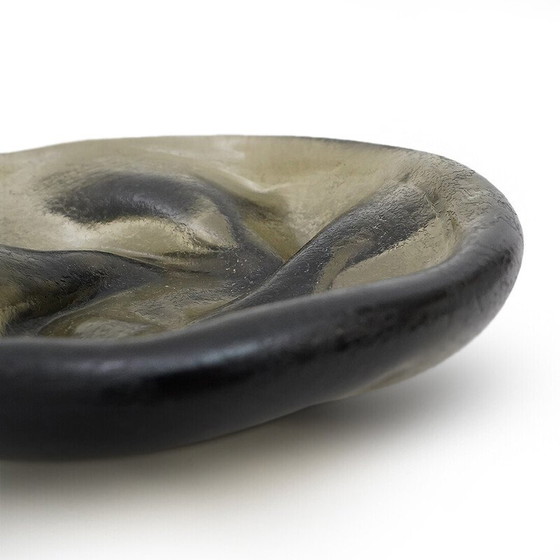 Image 1 of Vassoio tascabile vintage in vetro di Murano corroso, Italia 1960