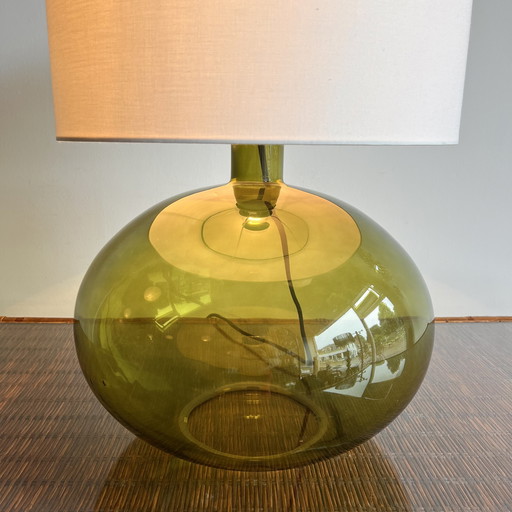 Anne Nilsson IKEA lampe verte verre vintage