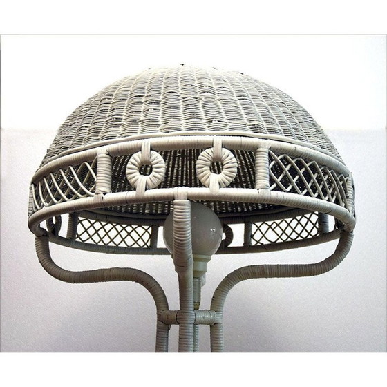 Image 1 of Italian mid-century rattan floor lamp, 1950s