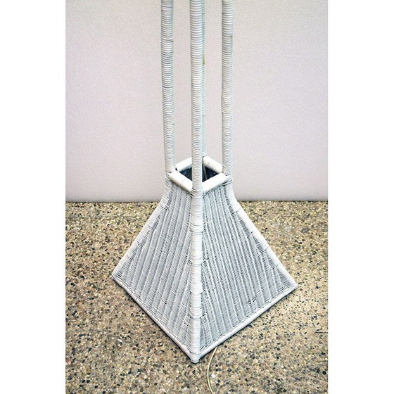 Image 1 of Italian mid-century rattan floor lamp, 1950s