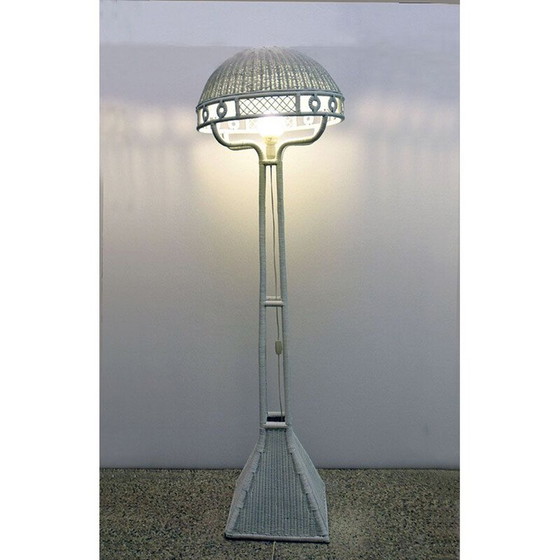 Image 1 of Italian mid-century rattan floor lamp, 1950s