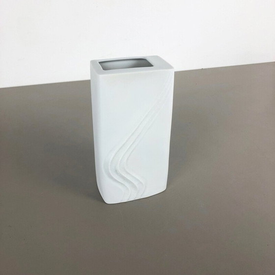 Image 1 of Large vintage OP Art porcelain vase by Martin Freyer for Rosenthal, Germany 1970