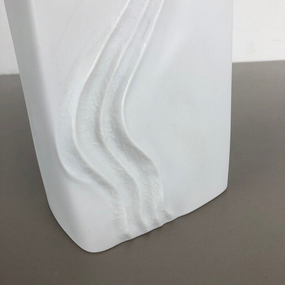 Image 1 of Large vintage OP Art porcelain vase by Martin Freyer for Rosenthal, Germany 1970