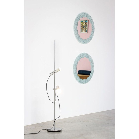 Image 1 of Pair Of vintage Mirrors Micro Ugo La Pietra Macro Postmodernism 1980