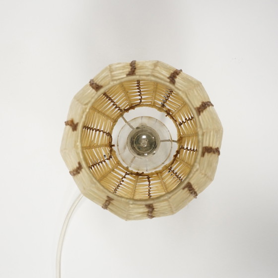 Image 1 of Mid Century Lampe de table tressée