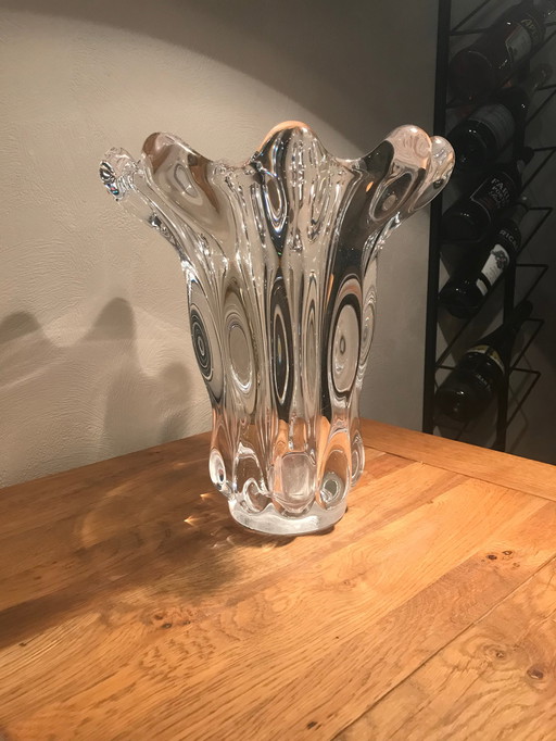 Cristalleries de Vannes le Châtel Crystal vase