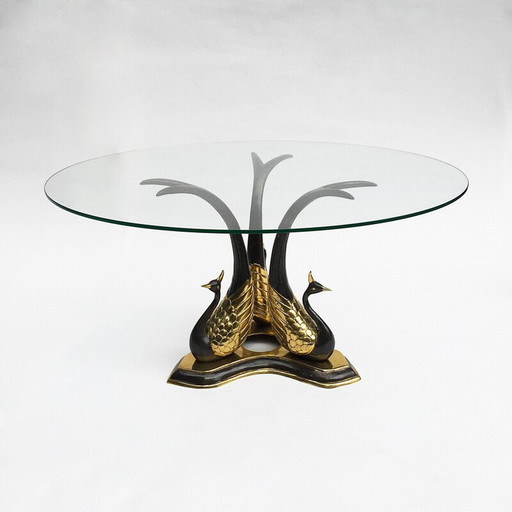 Vintage brass side table, 1970