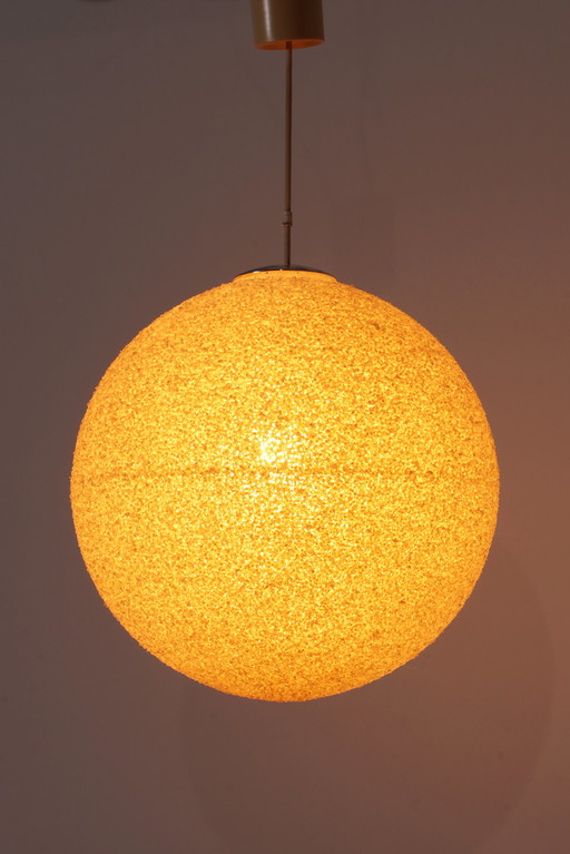 Rotaflex XL Cream Sugar Ball Pendant Lamp - 1960s Design