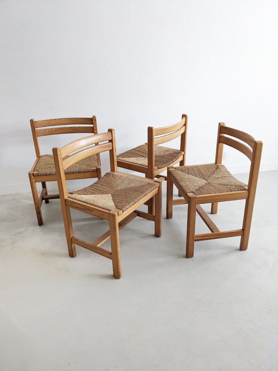 Image 1 of 4x Chaises de salle à manger 'Asserbo' par Børge Mogensen pour Karl Andersson & Söner 1970's