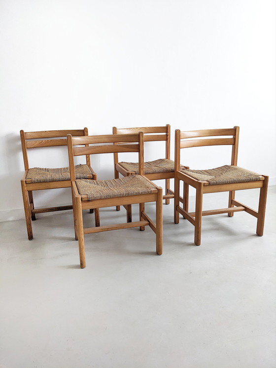 Image 1 of 4x Chaises de salle à manger 'Asserbo' par Børge Mogensen pour Karl Andersson & Söner 1970's