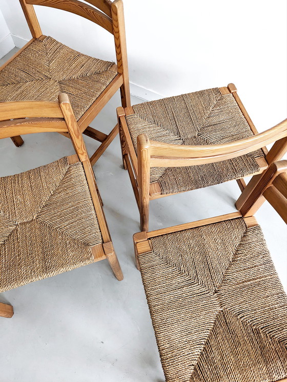 Image 1 of 4x  'Asserbo' Dining Chairs by Børge Mogensen for Karl Andersson & Söner 1970's