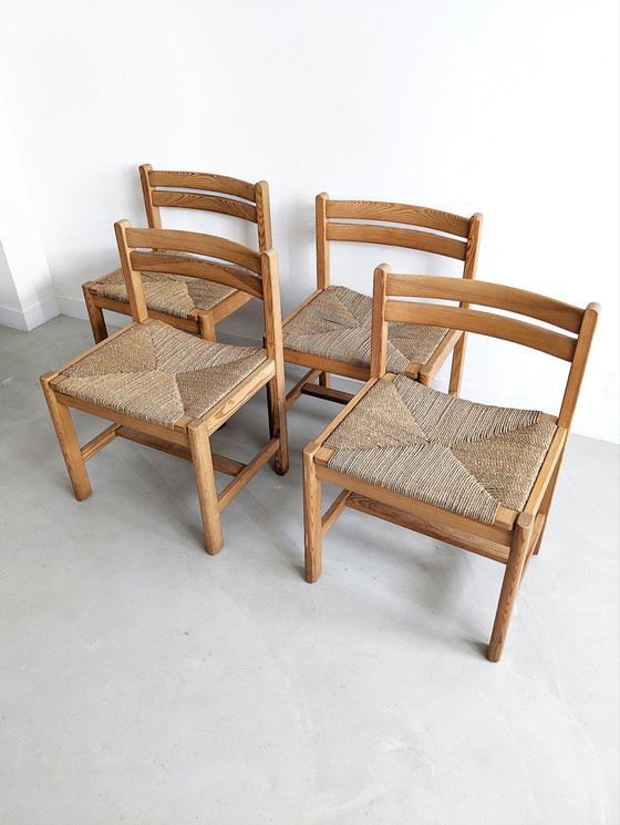 Image 1 of 4x Chaises de salle à manger 'Asserbo' par Børge Mogensen pour Karl Andersson & Söner 1970's