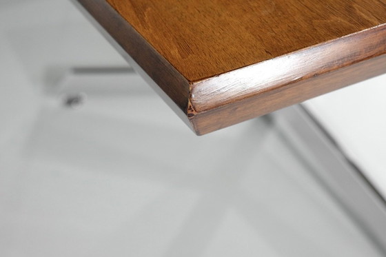 Image 1 of Wooden Conference Table With Metal Frame, Italy 1970s.