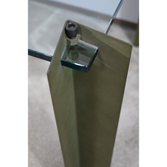 Image 1 of Scrivania vintage in vetro e sicomoro di Julien Rondineau per lo studio parigino XI Design