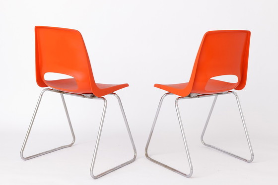 Image 1 of 2 sedie vintage in plastica, anni '70, Paesi Bassi