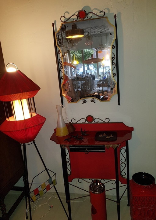 Italian Dressing Table With Mirror, 1950S