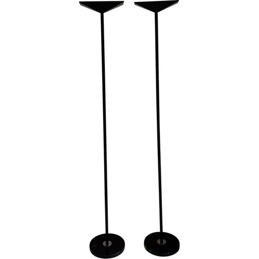 Pair of vintage floor lamps "206863" by Pierre Disderot for Verre et Lumière, France 1980