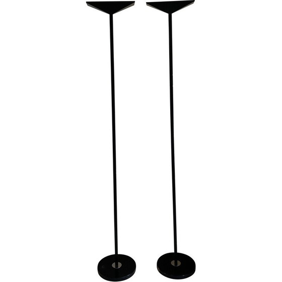 Image 1 of Pair of vintage floor lamps "206863" by Pierre Disderot for Verre et Lumière, France 1980