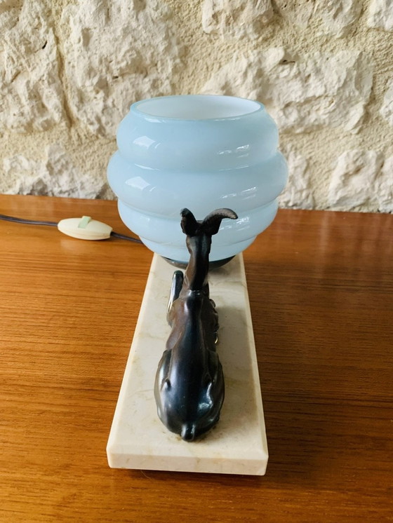 Image 1 of Vintage, Art Deco, Antelope Table Lamp, 1920’s
