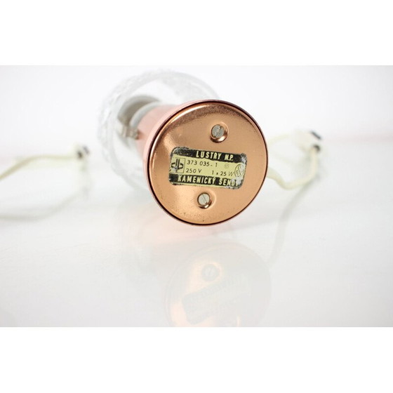 Image 1 of Coppia di lampade da tavolo vintage in rame di Kamenický Šenov, Cecoslovacchia 1970