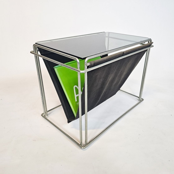 Image 1 of Max Sauze Studio - Side Table - Reading Table - Metal -Glass - 70S