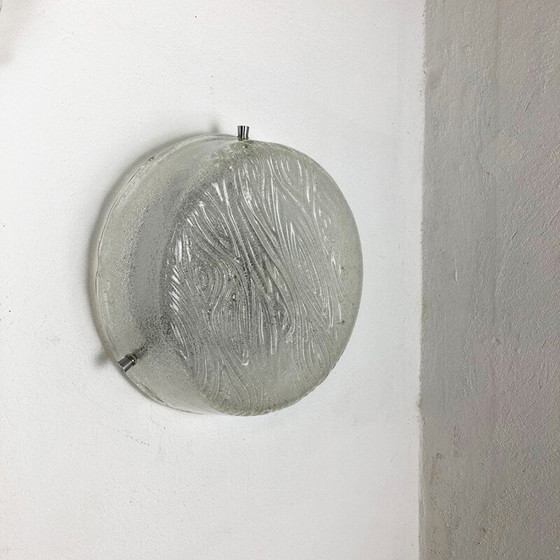 Image 1 of Pair of vintage wall lamps in frosted glass, Germany 1970