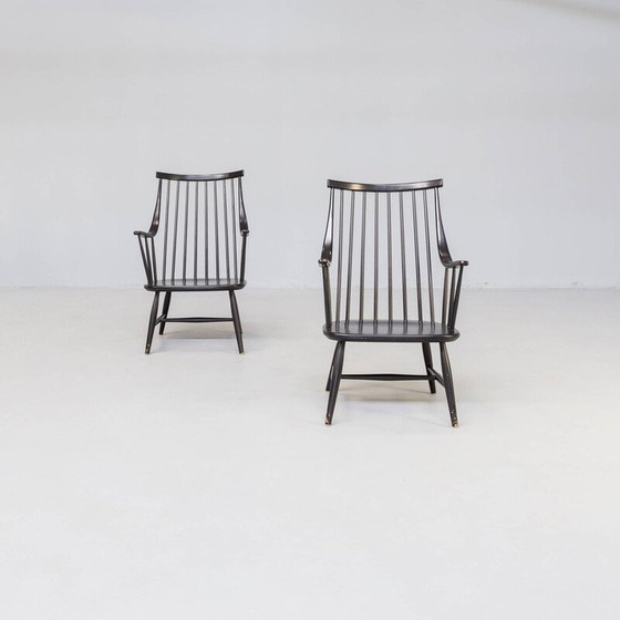 Image 1 of Pair of vintage bentwood armchairs by Lena Larsson Grandessa for Nesto, Sweden 1960