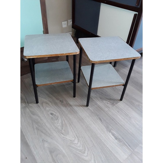 Image 1 of Pair of small vintage tables by Pierre Guariche - 1950s